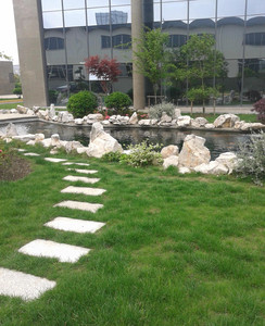 景觀工程、園林道路、石板路、花崗巖路