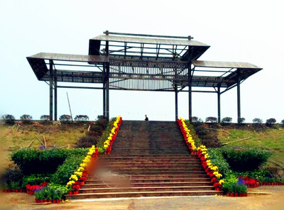 沉湖濕地景區(qū)大門(mén)綠化景觀工程- 武漢綠道園林工程-